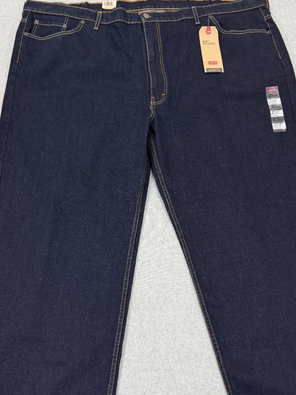 Levi's 550 Relaxed Fit Jeans Men's 54x32 Dark Wash Stretch Big & Tall NWT